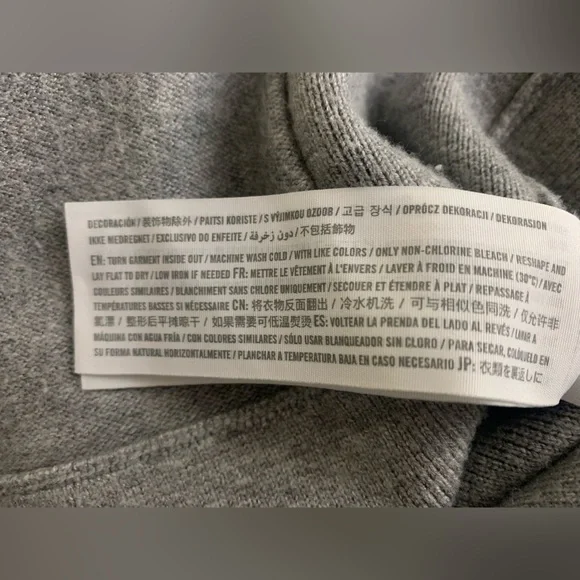 Abercrombie & Fitch Lux Soft Heavy Knit Gray Cardigan Jacket with Gold Buttons L - Picture 16 of 16